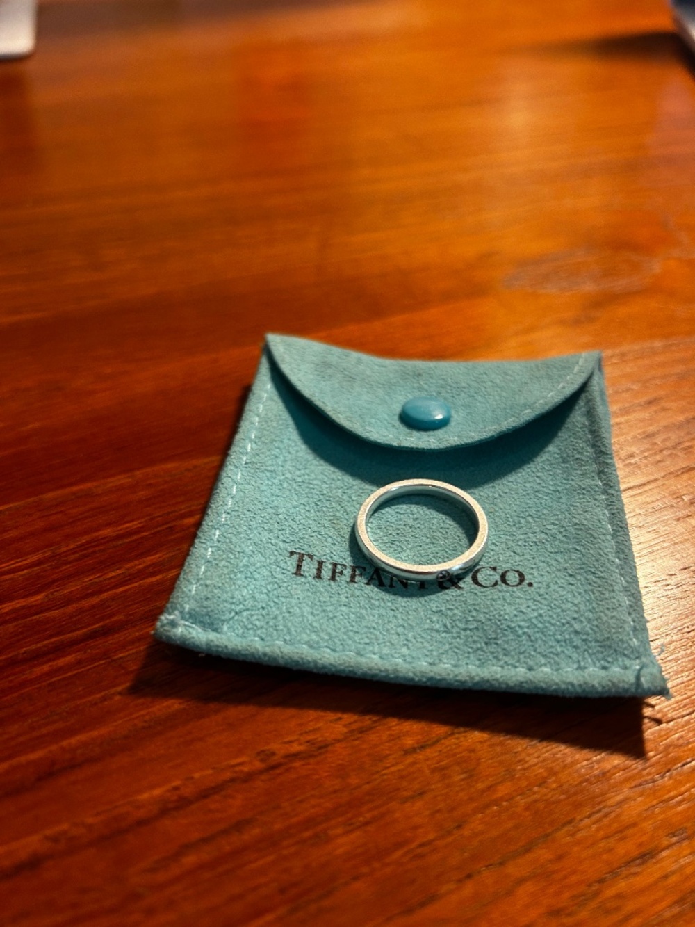 Tiffany & Co. sterling ring with sapphire